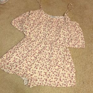 White floral romper